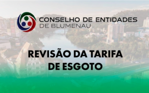 Revisão da tarifa de esgoto em Blumenau